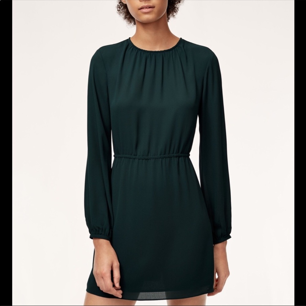 Long Sleeve Forest Green Dress
